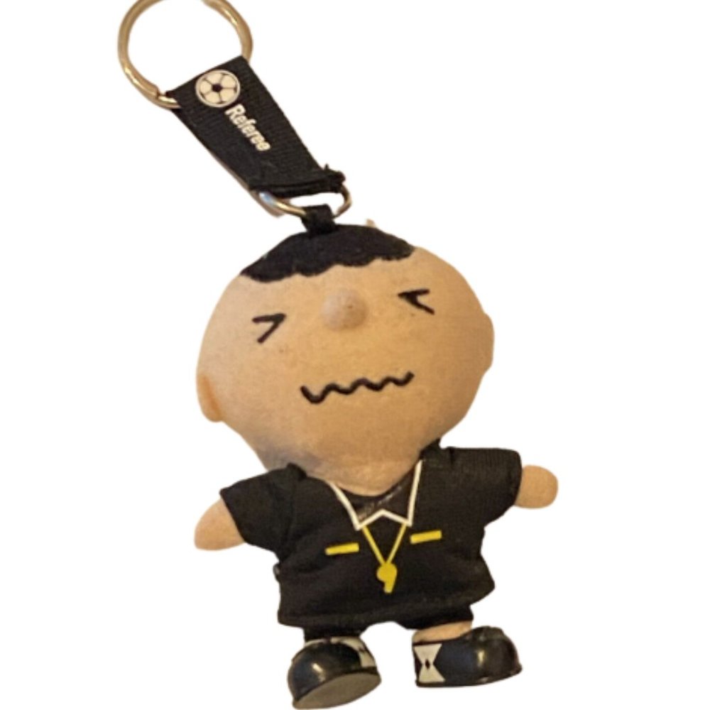 Soccer Minna No Tabo Soccer Referee Plush Keychain 3.5 in.